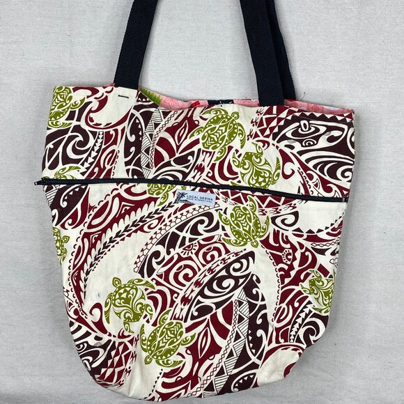Tote Bag Sushi Sea Turtle Reversible Designs Local Design Made in Hawaii - Picture 7 of 12